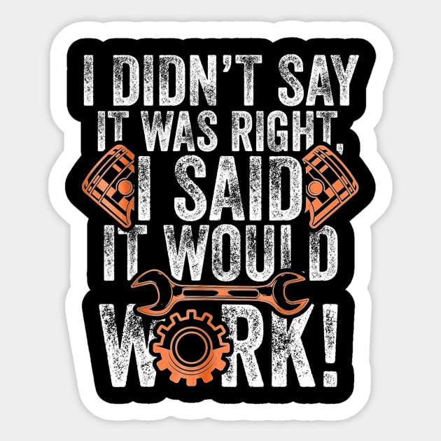 Diesel Mechanic For Men With Saying Gift for Mechanics Sticker by jordanfaulkner02